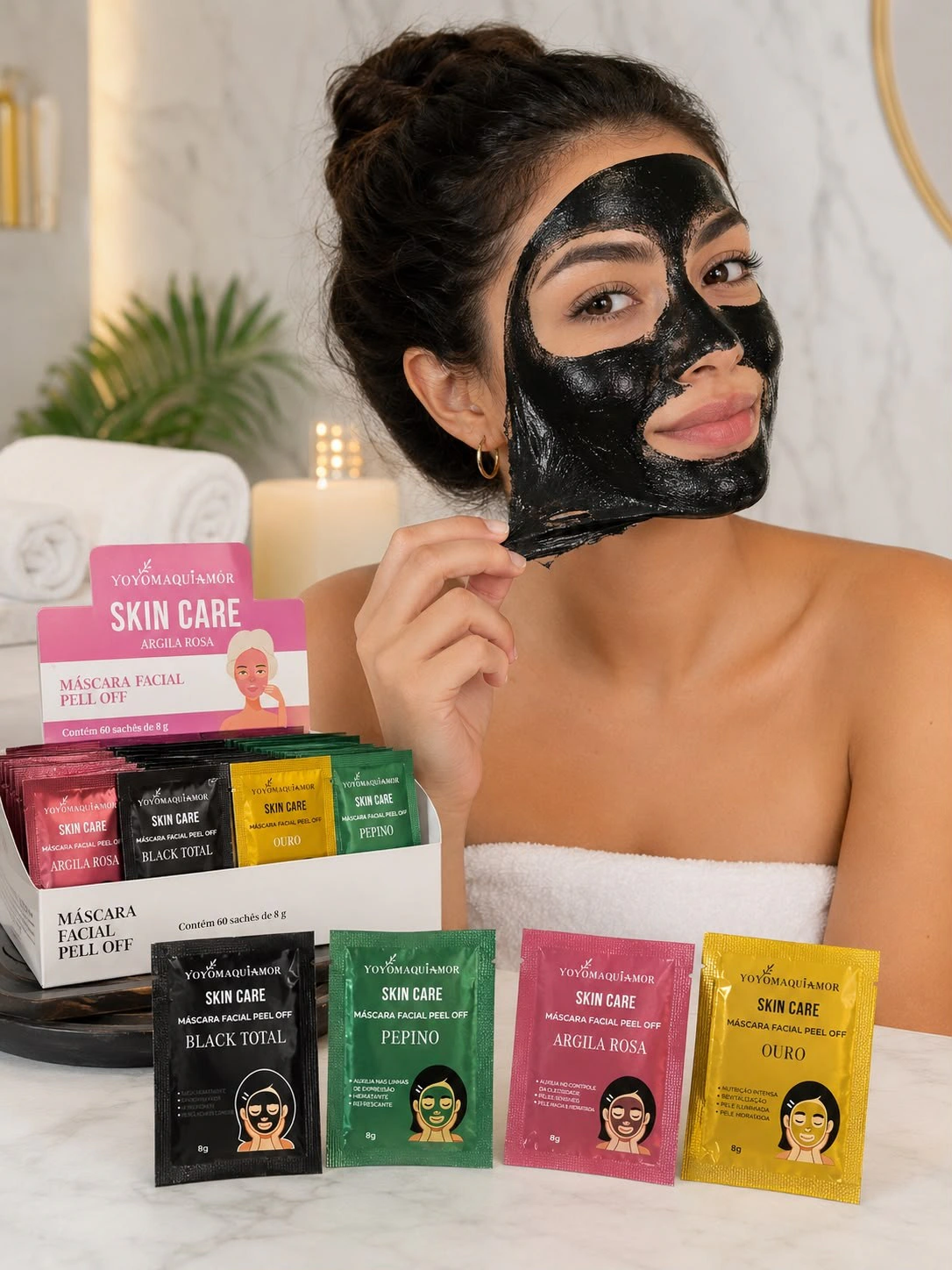 Máscara Facial em Sachê Yoyo Maquia Amor