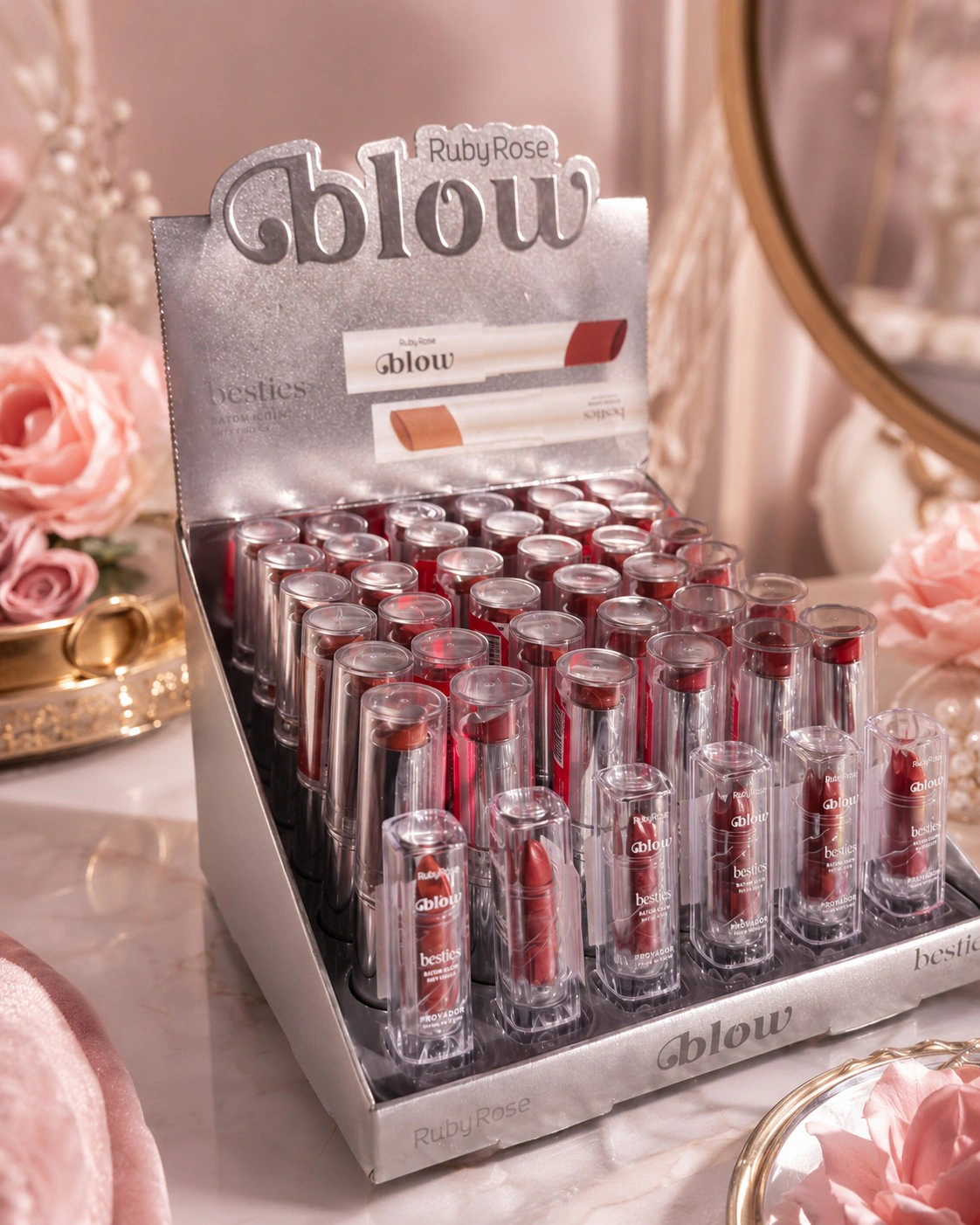 Batom Satin Blow Ruby Rose