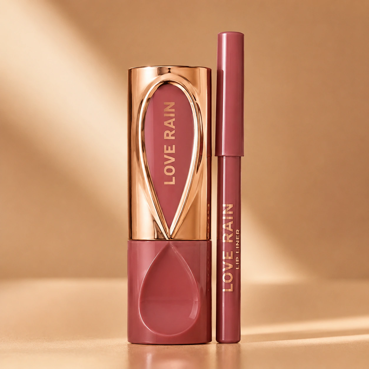 Kit Batom e Lápis Labial Love Rain